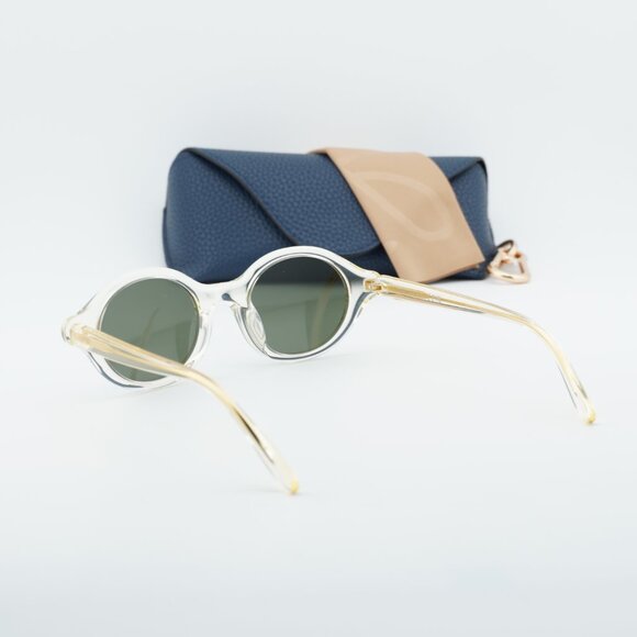 Loewe LW40162U 57N Round Sunglasses – Transparent Pale Yellow\\Green main image 5